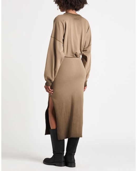Isabel Marant Natural Solid Color Long Sleeve T-Shirt Dress