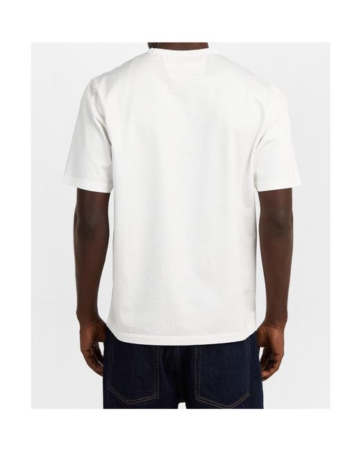 C P Company White Front Logo T-Shirt for men