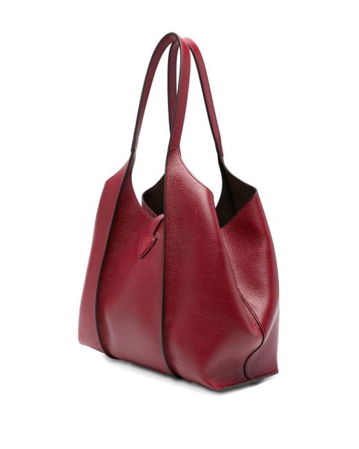 Tod's Red T Timeless Small Shopping Bag
