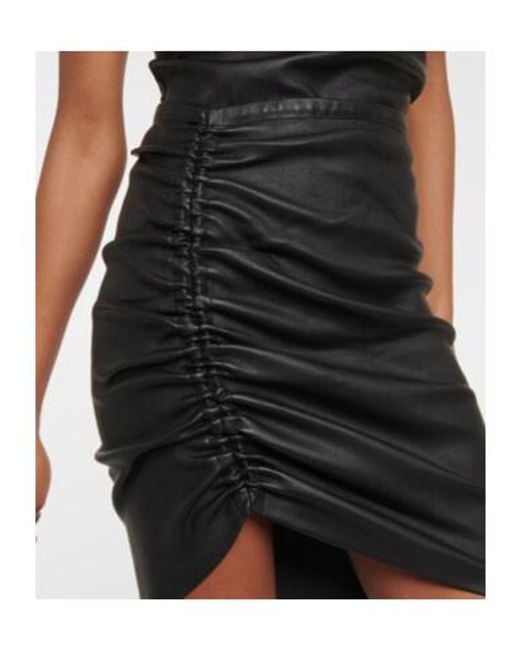 Stouls Black Mouna Leather Miniskirt