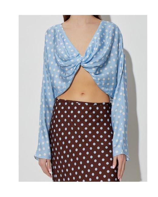 Posse Blue Polka-Dot Blouse