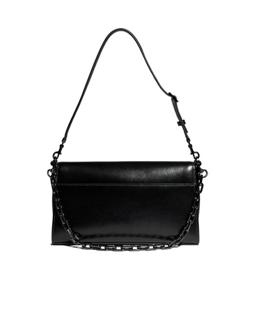Gucci Black Horsebit Ristretto Medium Shoulder Bag