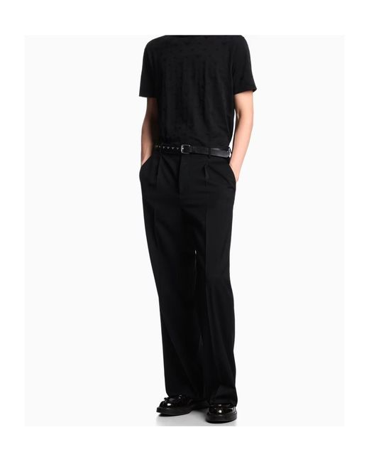 Emporio Armani Black Crew-Neck T-Shirt for men