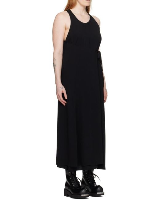 MM6 by Maison Margiela Black Belted Sleeveless Maxi Dress