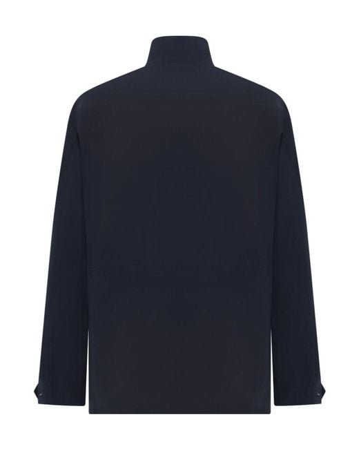 Herno Blue Four-Pocket Zipped Jacket for men