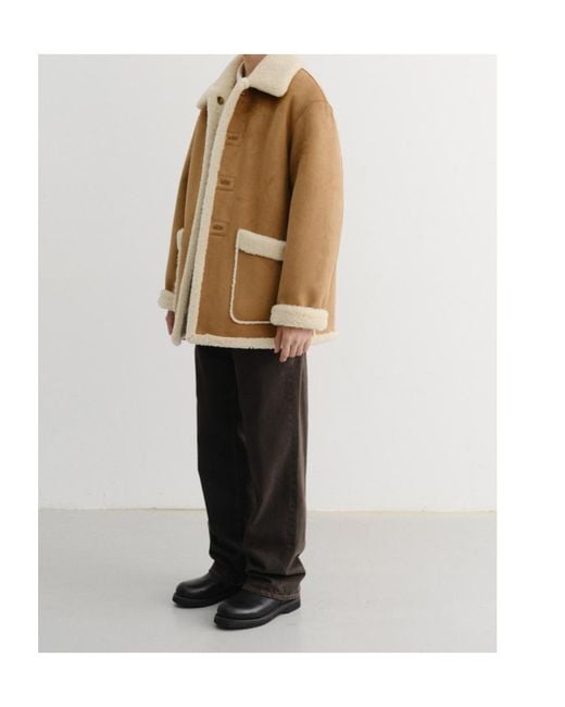 DUNST Natural Reversible Shearling Jacket for men