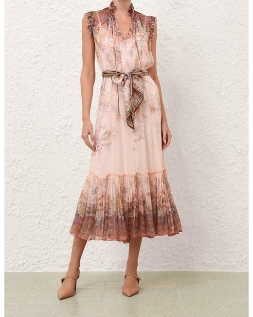 Zimmermann Pink Alchemy Flutter Dress