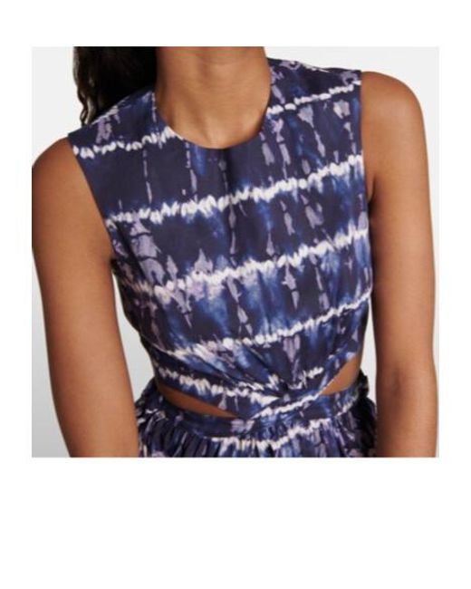Altuzarra Blue Ashima Cutout Cotton-Blend Midi Dress