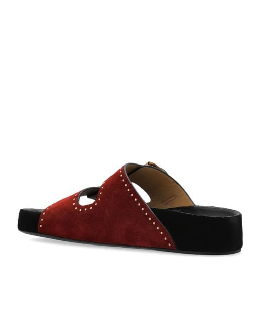 Isabel Marant Brown Lennyo Slip-On Buckle Sandals