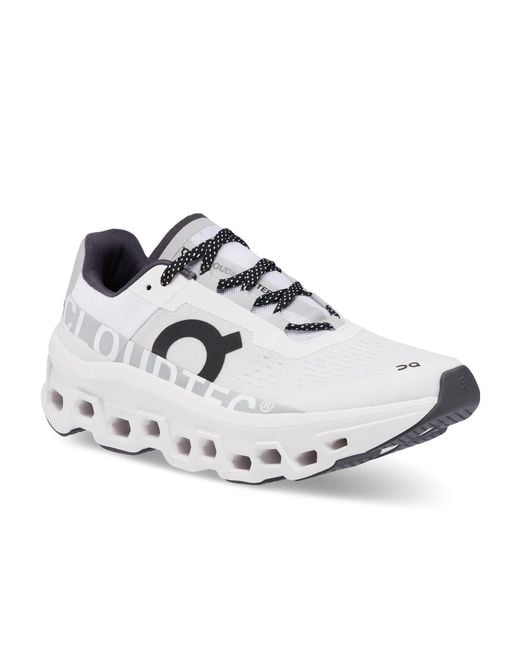 On Shoes White Cloudmonster Low-Top Sneakers
