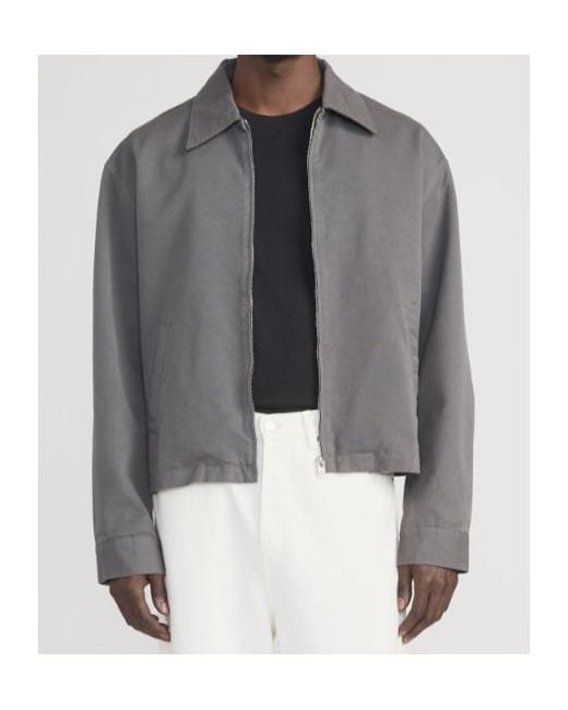 FRAME Gray Zip Pockets Jacket for men