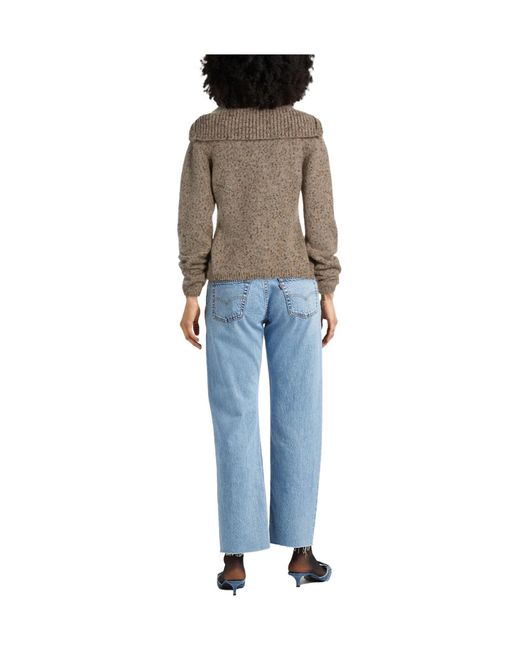 Ganni Brown Stretch Knitted Jacket