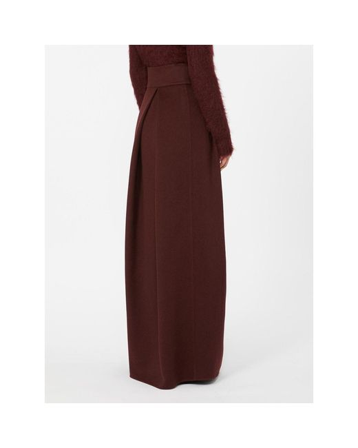 Max Mara Purple Zattera Pleated Maxi Skirt