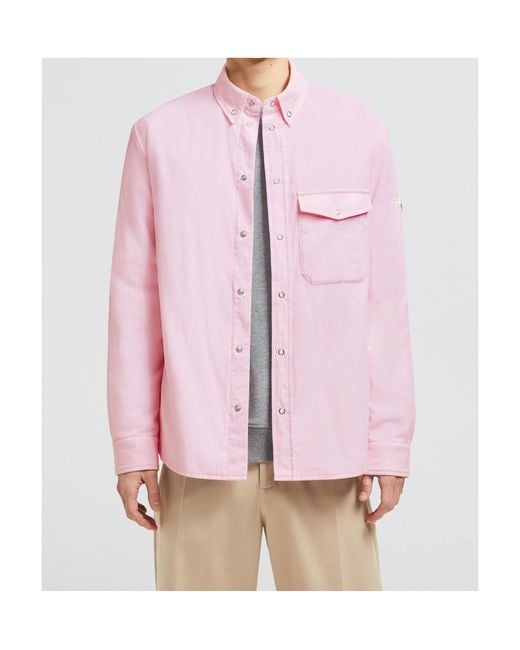 Moncler Pink X Fragment Hiroshi Fujiwara Padded Shirt Jacket for men