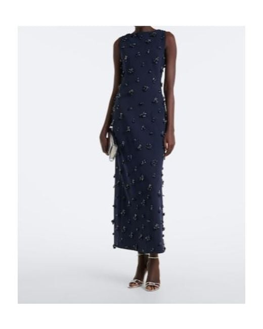 Jonathan Simkhai Blue Claudia Embellished Gown