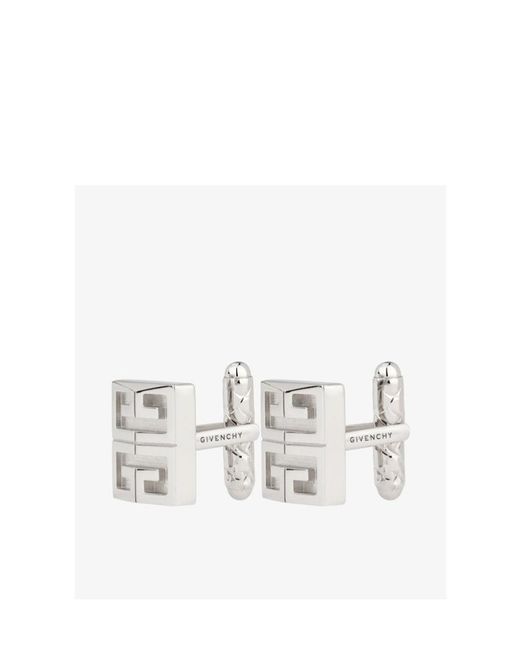 Givenchy White 4G Cufflinks for men