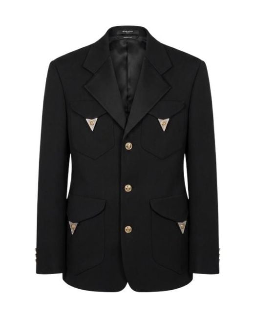 Versace Black Long-Sleeve Buttoned Blazer for men