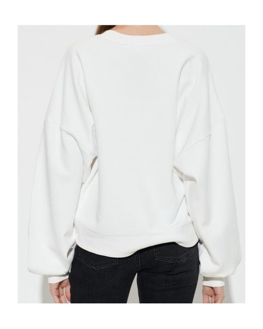 AllSaints White Crew Neck Long-Sleeved Sweatshirt