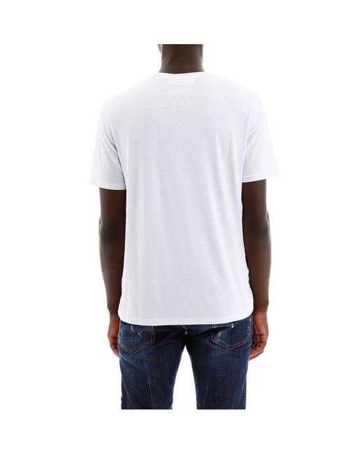 Neil Barrett White Printed Short-Sleeved T-Shirt for men