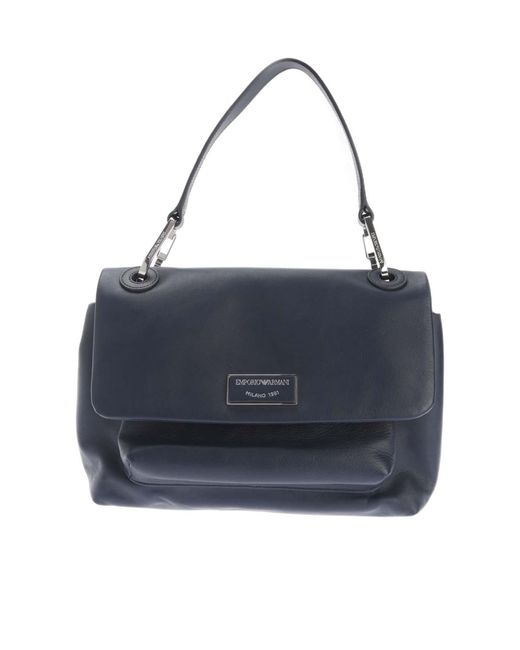Emporio Armani Blue Top Handle Bag