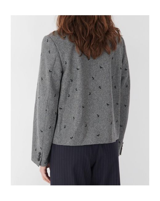 Comme des Garçons Gray Long-Sleeved Casual Jacket