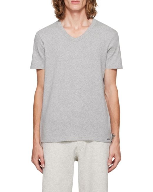 Tom Ford White V-Neck Jersey T-Shirt for men
