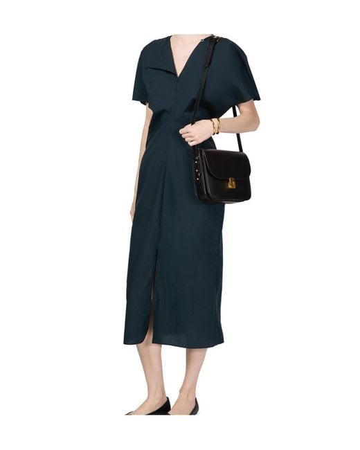 Soeur Black Flap Shoulder Bag