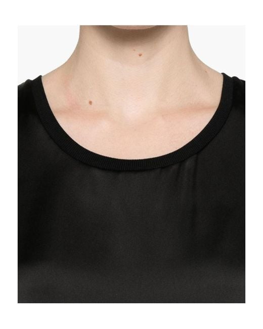 Herno Black Satin Top