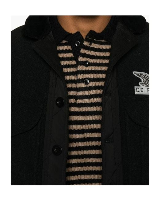 Junya Watanabe Blue Button-Down Long-Sleeved Casual Jacket for men