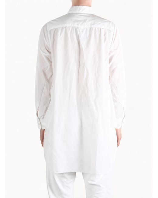 Comme des Garçons White Long-Sleeved Shirt