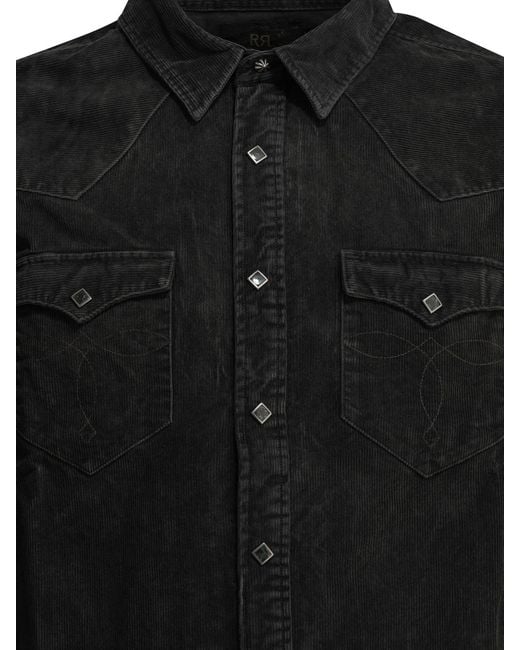 RRL Black Long-Sleeved Shirt for men