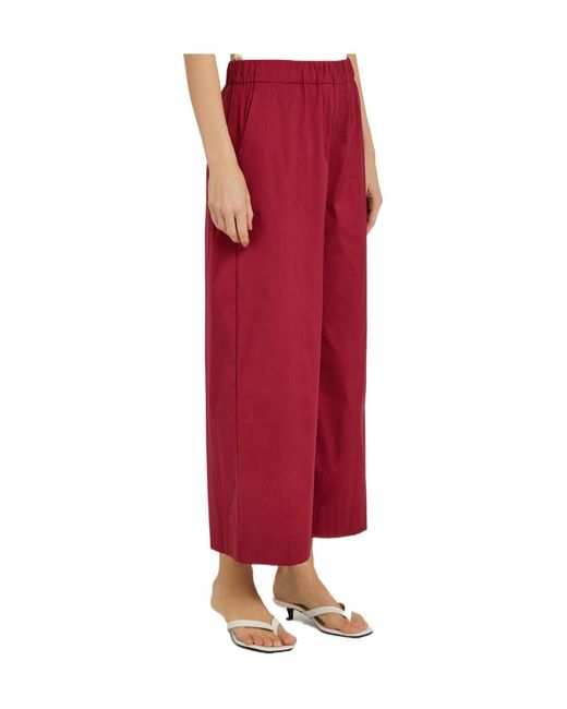 Max Mara Red Wide-Leg Trousers