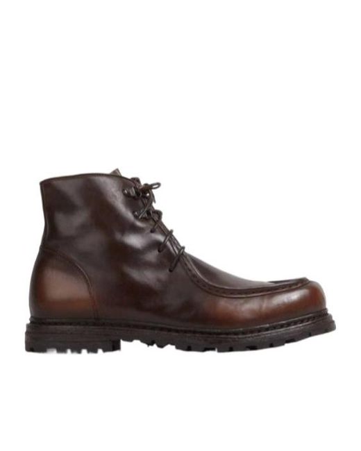 Officine Creative Brown Volcov Lace Up Boots for men