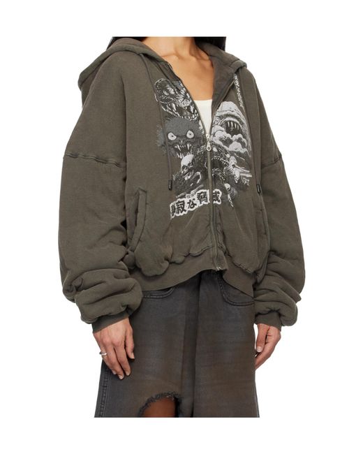 Lu'u Dan Gray Zipper Hoodie
