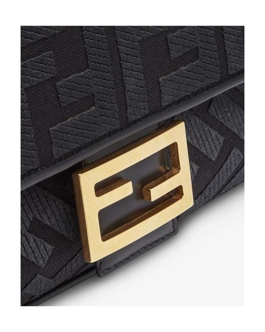 Fendi Black Ff Canvas Bag