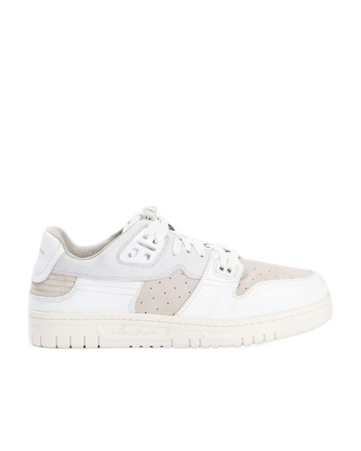 Acne White Basket Low-Top Sneakers for men