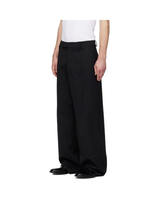 Vetements Black Casual Pants With Belt Loops for men