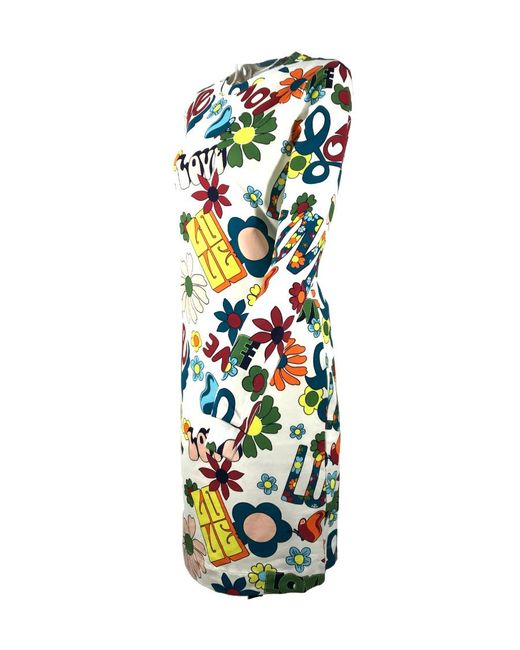 Moschino White Logo Dress