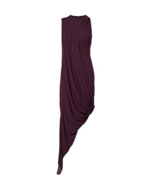 Victoria Beckham Purple Georgette Midi Dress