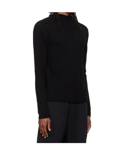 Thom Krom Black Long-Sleeved Sweater for men
