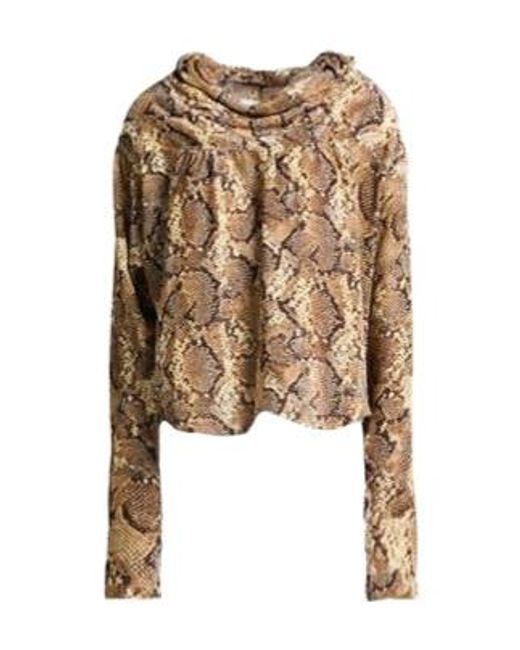 Isabel Marant Natural Snake Print Velvet Top