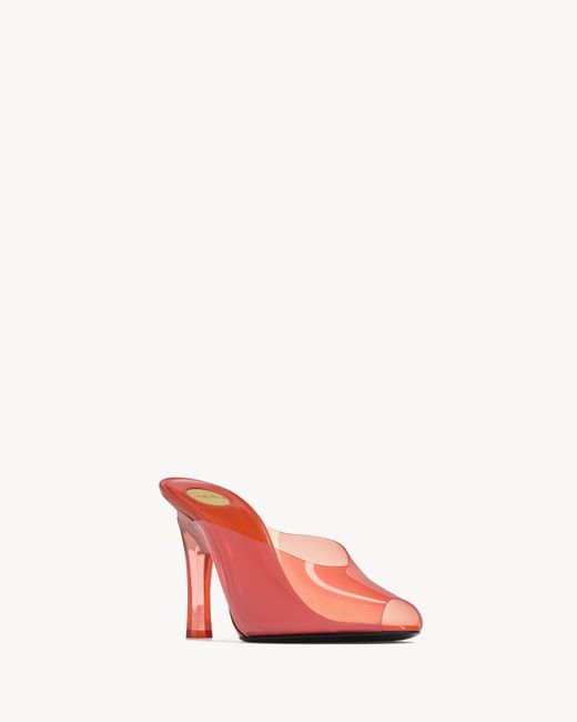 Saint Laurent Pink Sabrina Heeled Mules