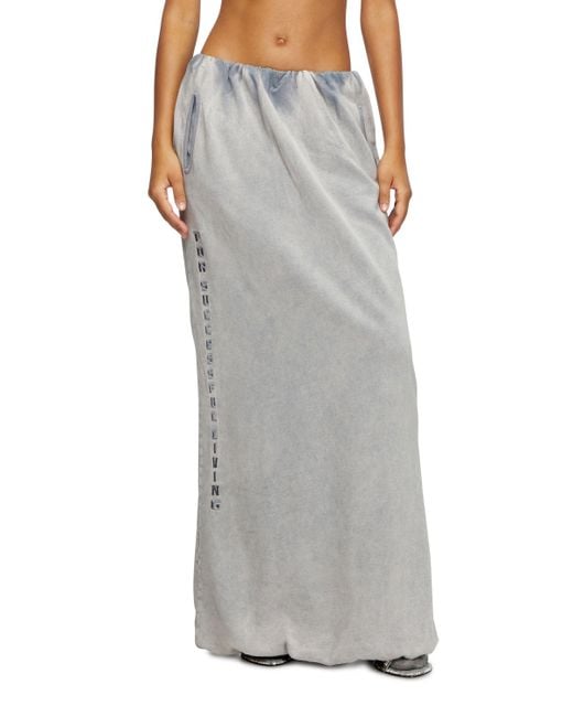 DIESEL Gray O-Reira Maxi Skirt