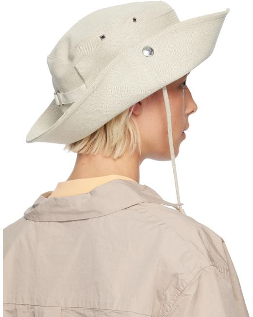 Jacquemus White The De-Nîmes Denim Bucket Hat for men