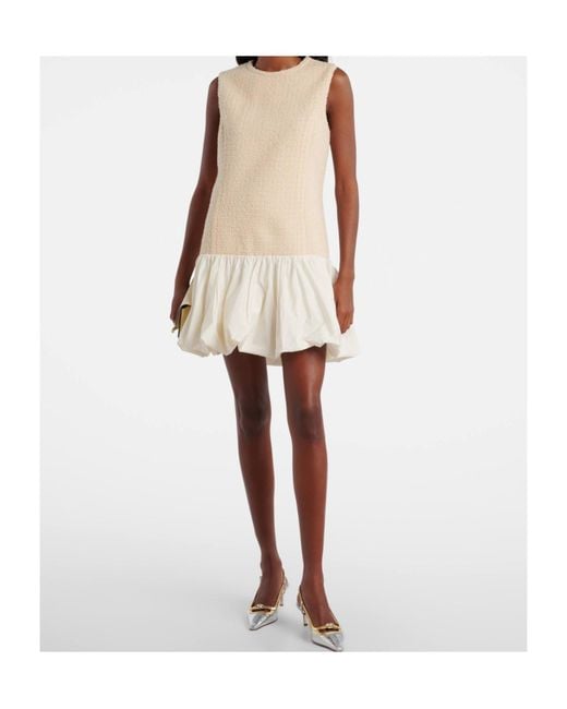 Patou White Tweed Mini Dress