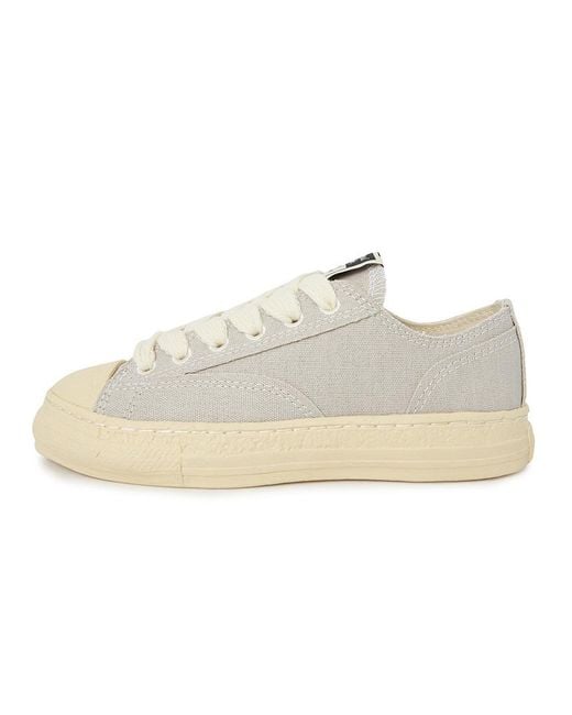 Maison Mihara Yasuhiro Natural Lace-Up Low-Top Sneakers for men