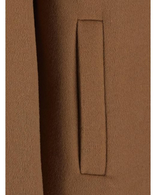 Twinset Brown Double-Breasted Long Coat