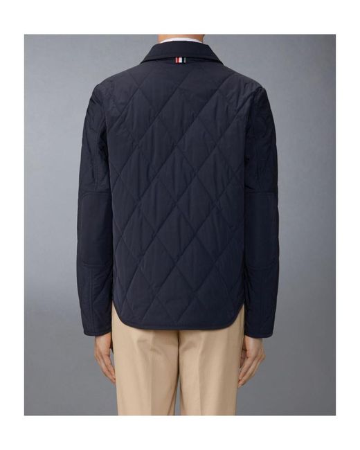 Thom Browne Blue Quilted Padded Jacket for men