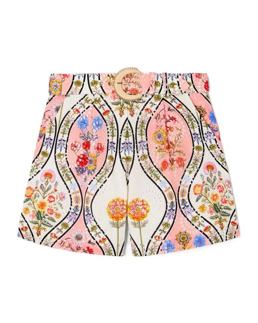 Borgo De Nor Red A-Line Wide Leg Shorts