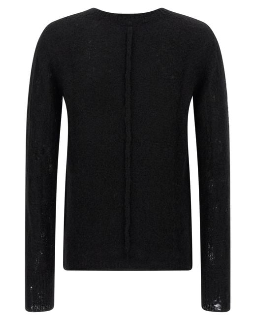 Thom Krom Black Mk122 Crewneck Long-Sleeved Jumper for men
